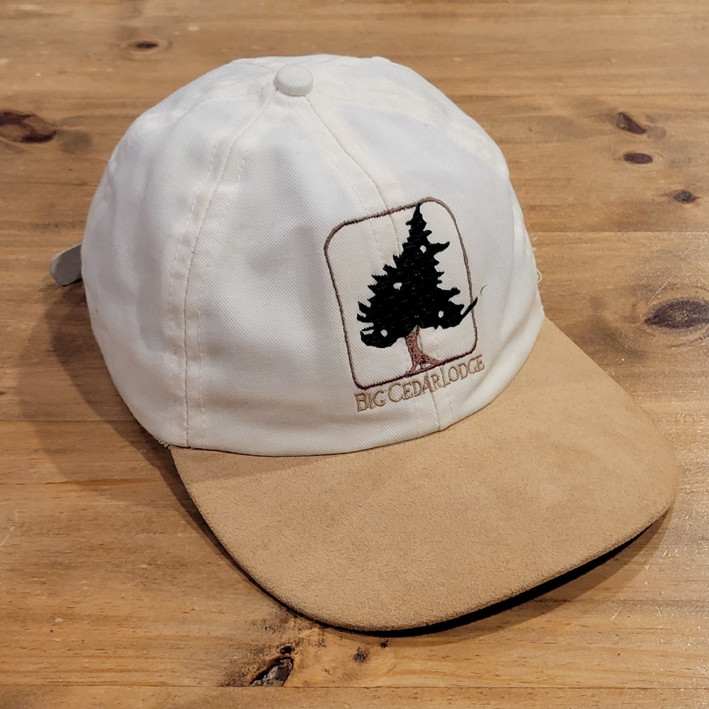 Vintage Big Cedar Lodge Hat Strap Back Imperial Suede Bill Ridgedale Missouri