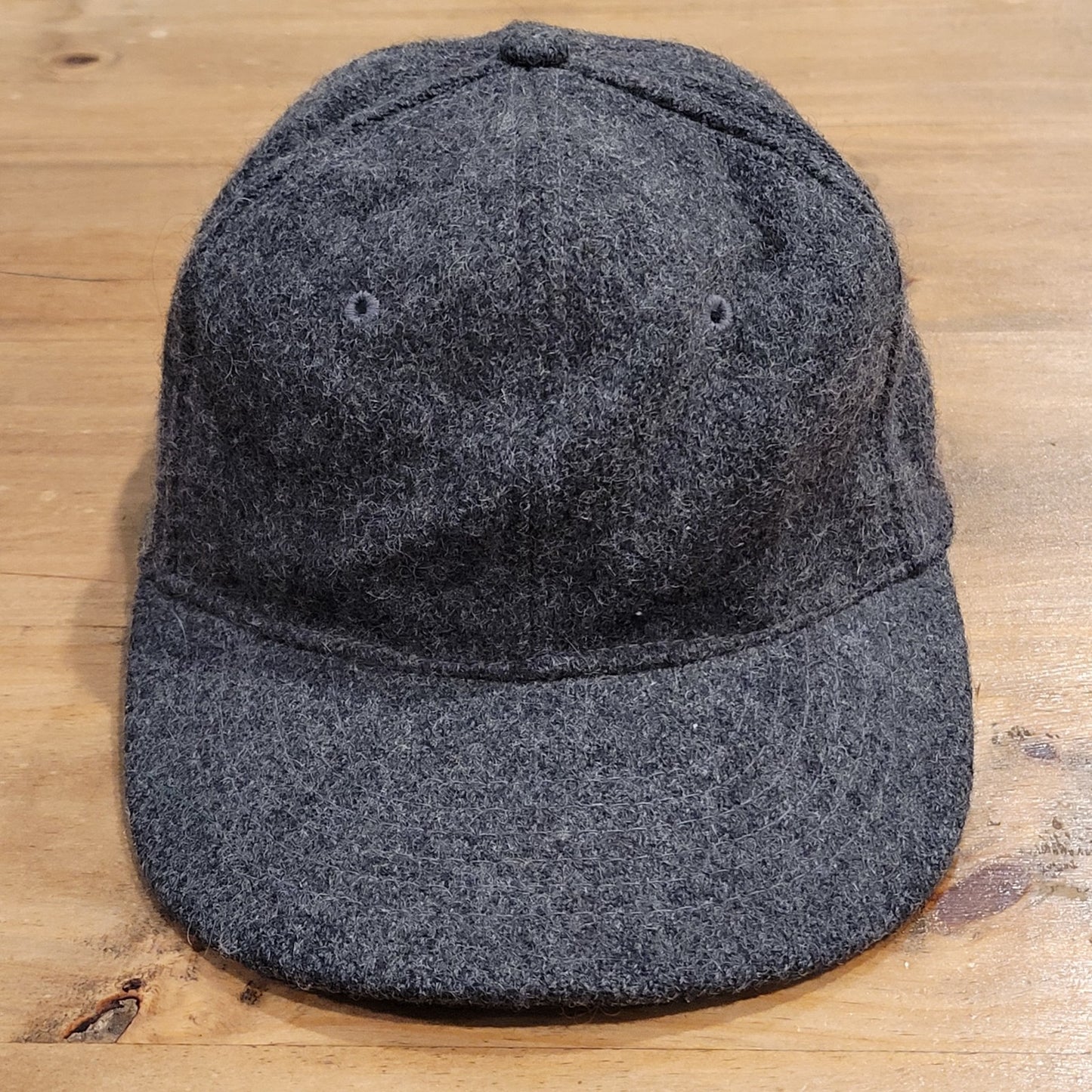 Vintage J. Crew Hat 90s Gray Wool Union Made USA One Size Adjustable