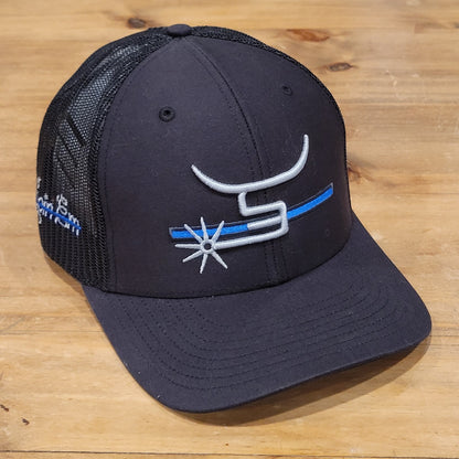 Spin Em Rodeo Hat Snapback Trucker Mesh Back Cowboy Western Bull Riding