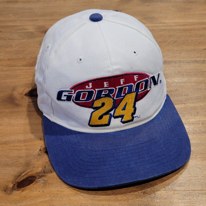 Vintage Jeff Gordon Hat Strap Back White 90s Chase NASCAR Racing