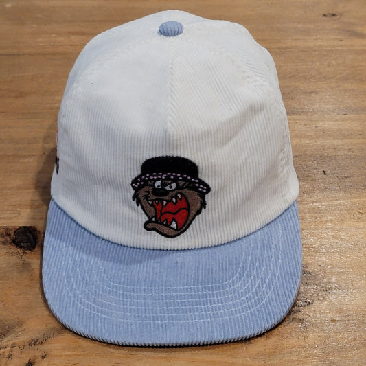 Breakfast Ball Club Corduroy Hat Cap Snapback White Blue Tasmanian Devil