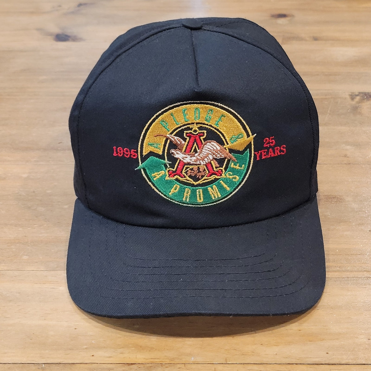 Vintage Anheuser Busch Beer Hat Snapback 1995 25 Years Pledge Promise 90s USA