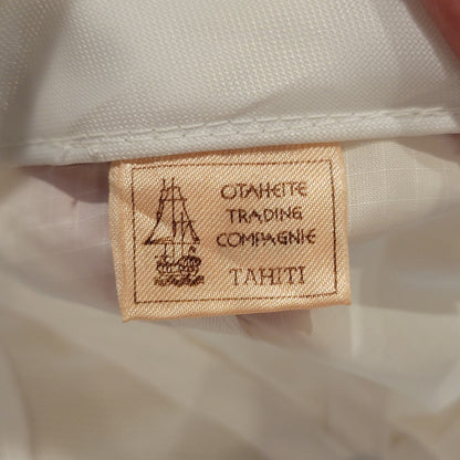 Vintage Minano Tahiti Hat Strap Back White 80s 90s Otaheite Trading One Size