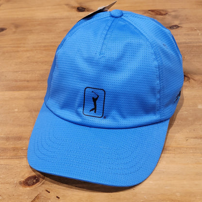 PGA Tour Hat Cap Strap Back Blue One Size Golf Golfer Lightweight