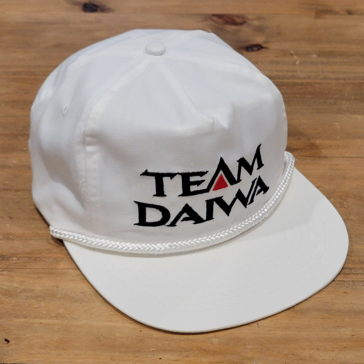 Vintage Team Daiwa Hat Snapback 80s 90s Fishing Reel White Rope One Size