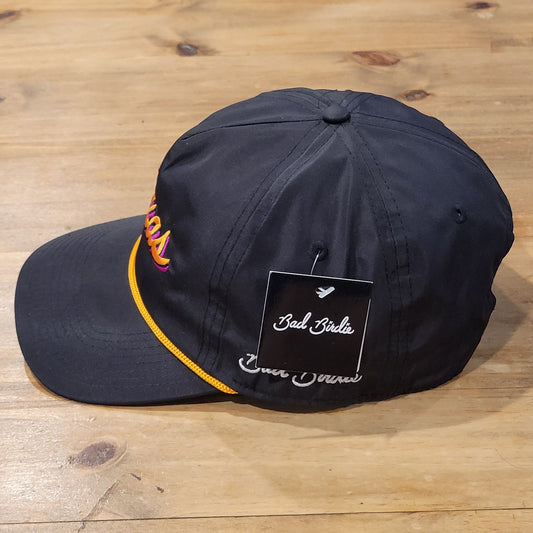 Bad Birdie Golf Hat Cap Snapback Black Rope Texas One Size Adjustable
