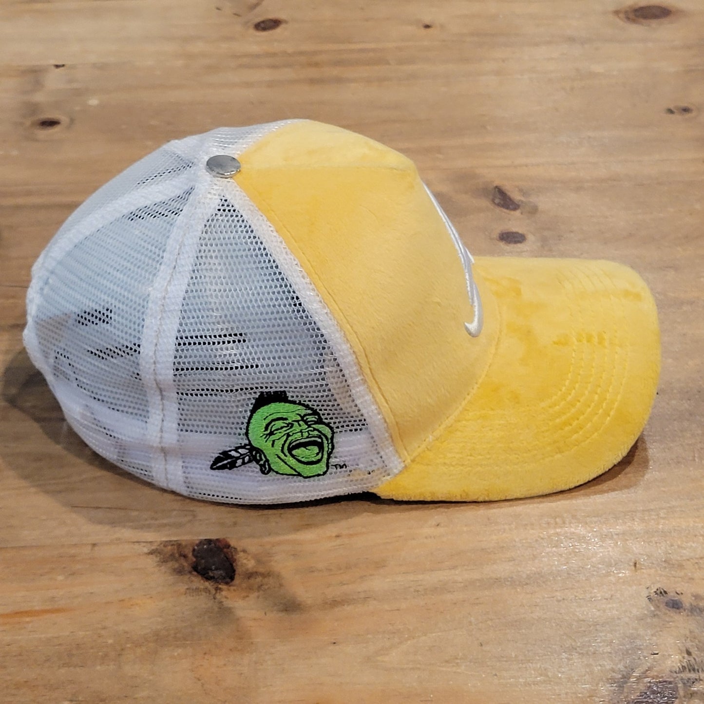 Atlanta Braves Hat Cap Cowboy Atelier Yellow Mesh Back Trucker Nocahoma One Size
