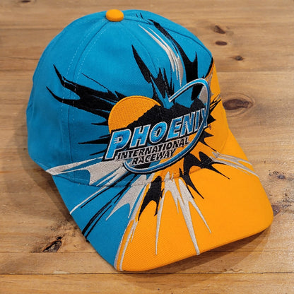 Vintage Phoenix International Raceway Hat Strap Back Splash Splatter 90s NASCAR