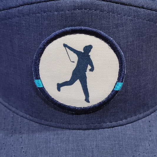Live Forever Golf Panel Hat Snapback Blue Patch Mesh Back One Size Golfer LFG