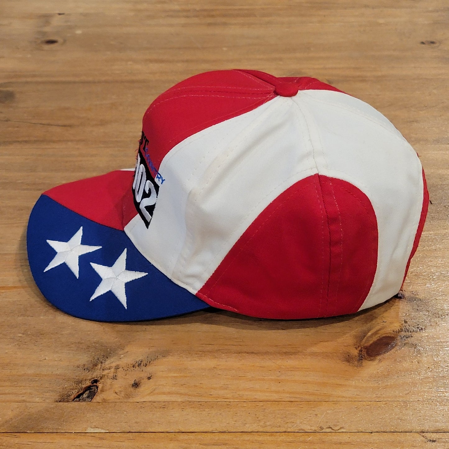 Vintage Country Music Station Hat Red White Blue Flag RWB K 102 Minnesota USA