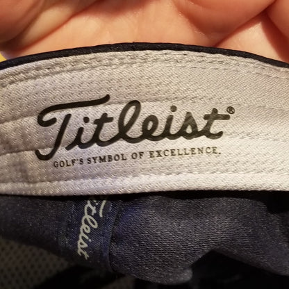 Titleist Hat Cap Strap Back Blue Silver Spell Out Script Lightweight Golf