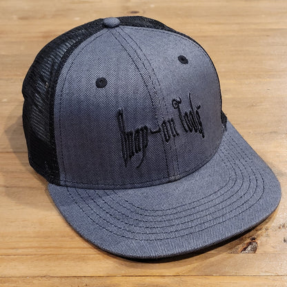 Snap On Tools Hat Snapback Gray Mesh Trucker Spell Out Script One Size