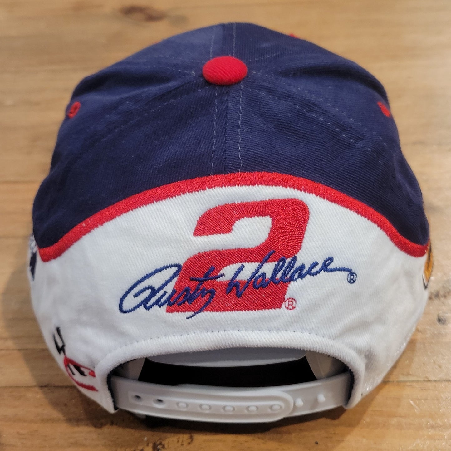 Vintage Miller Lite Rusty Wallace NASCAR Hat Snapback Blue White 90s #2 Racing