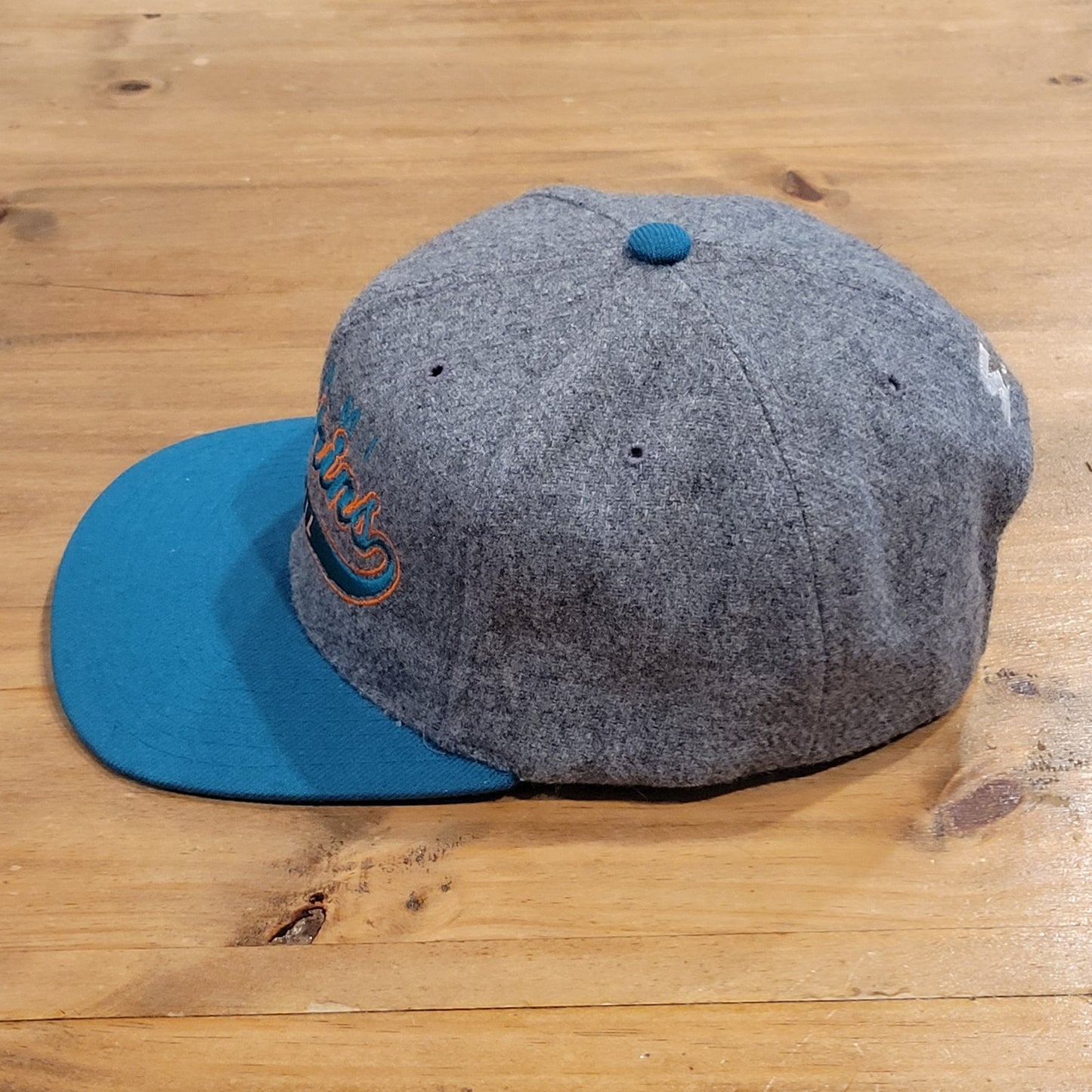 Vintage Miami Dolphins Starter Hat Snapback Gray Wool Tailsweep Script NFL