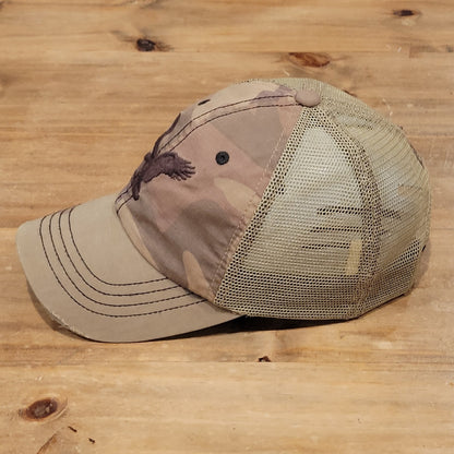 Vintage American Eagle Hat Snapback Camo Camouflage Mesh Back 90s Y2K 1977 Logo