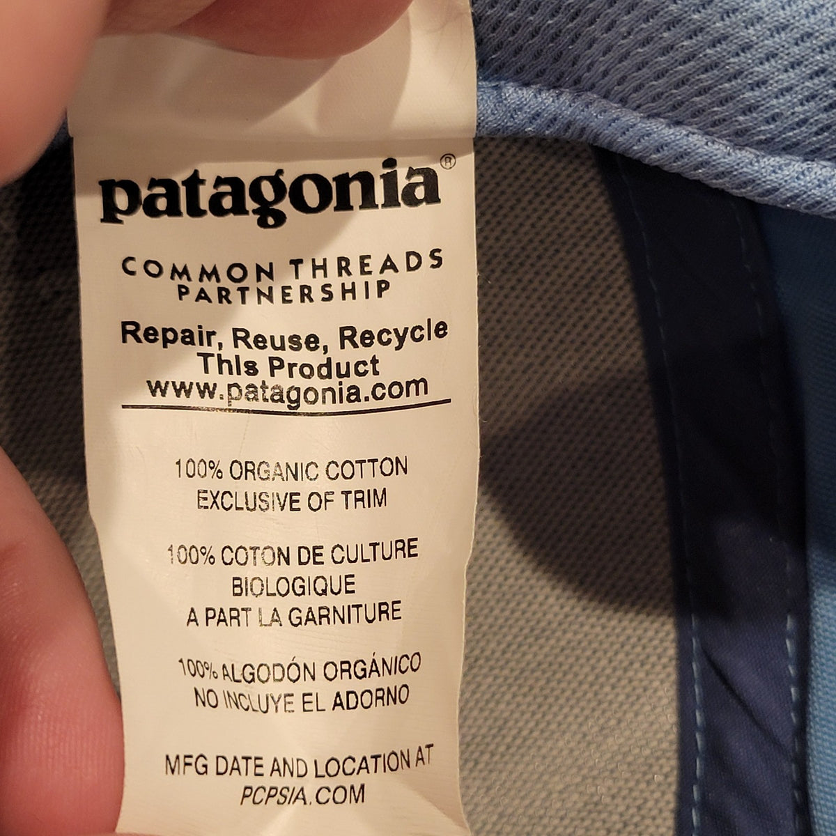 Patagonia Hat Snapback Blue Patch One Size Waves Mountains