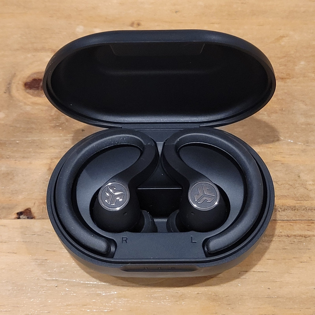 Jlab Jbud Air Sport Wireless Bluetooth Earbuds Over Ear Hook Gym Running Black