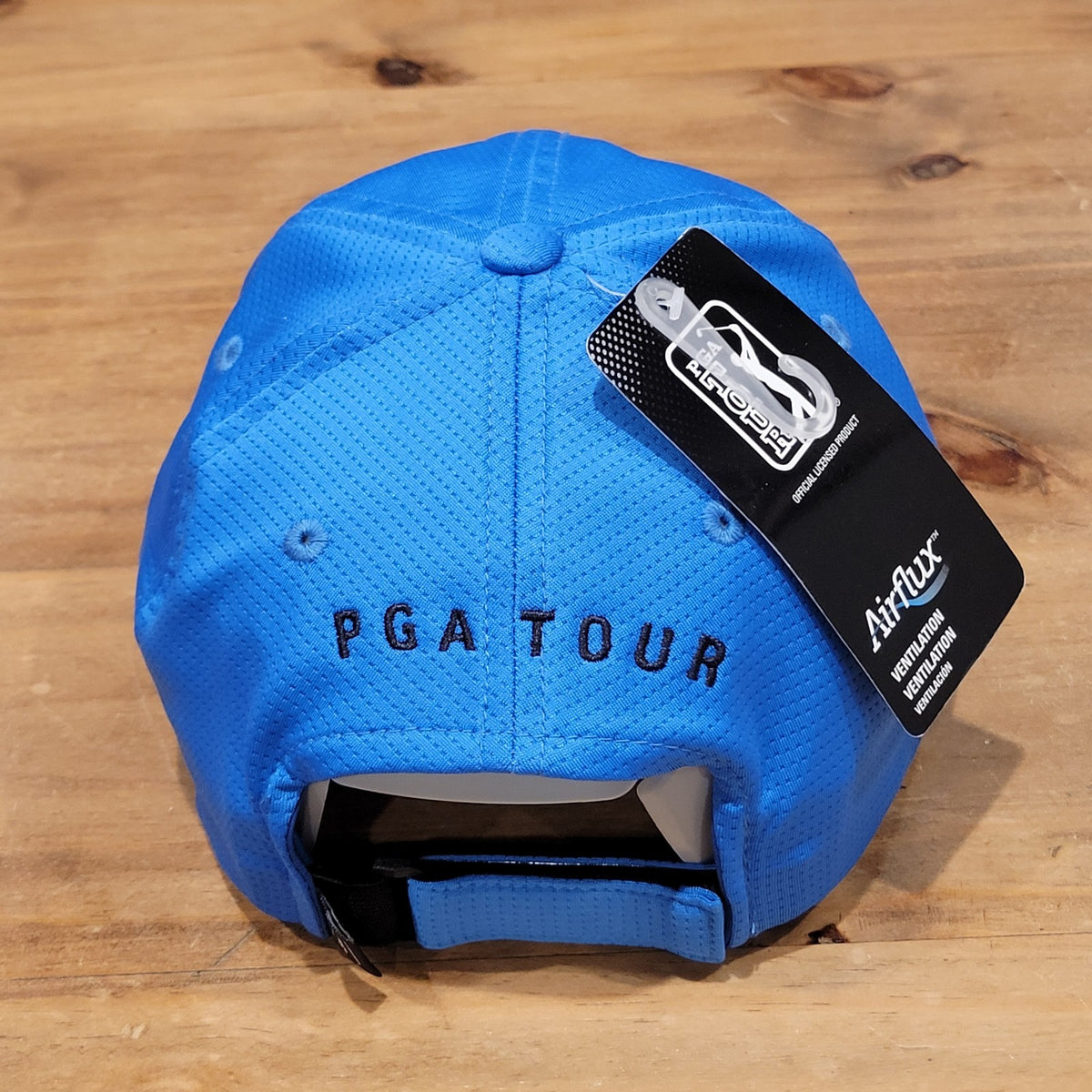 PGA Tour Hat Cap Strap Back Blue One Size Golf Golfer Lightweight