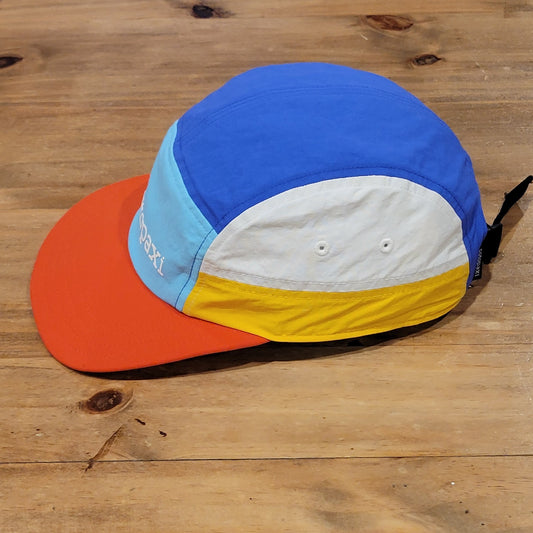 Cotopaxi 5 Panel Hat Strap Back Multicolor Spell Out Colorful One SIze