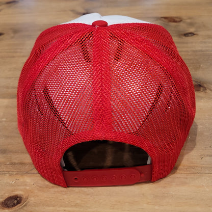Vintage Schuck's I Love My Truck Trucker Hat Snapback Red 80s 90s Foam Mesh Car