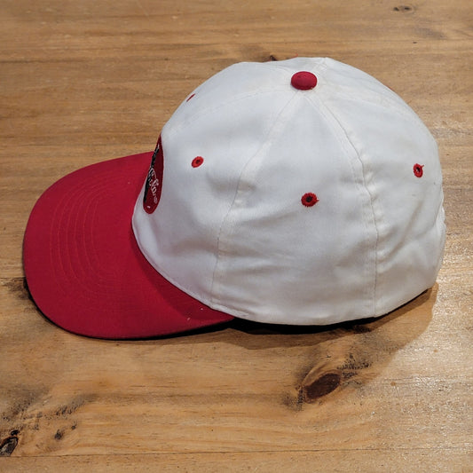 Vintage Coca Cola Hat Snapback 90s Sportsman Soda Pop White Red Coke Drink