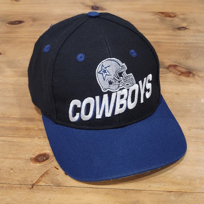 Vintage Dallas Cowboys Hat Cap Snapback Logo Athletic Wool Blend Black Dome