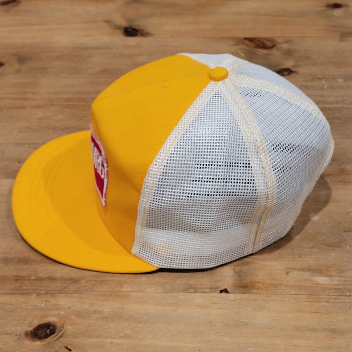 Vintage Strasburg Trucker Hat Snapback Yellow Red Patch Railroad Train One Size