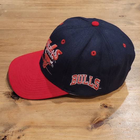 Vintage Chicago Bulls Hat Snapback Black Twins Enterprise Wool Blend 90s Jordan