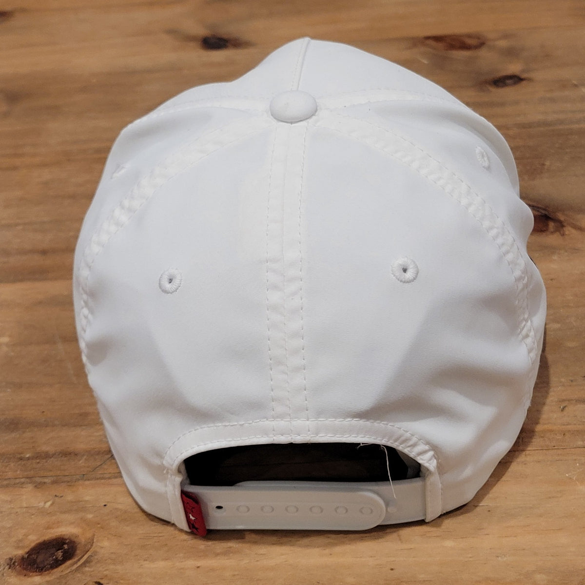 Puma Golf Hat Cap Snapback White Rope Pars & Stripes PVC Round Patch Logo