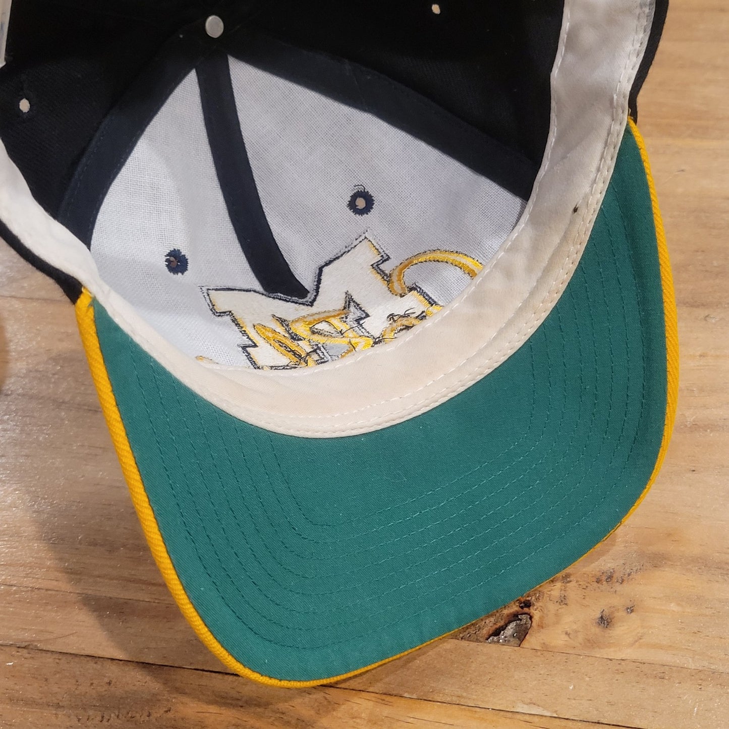 Vintage Michigan Wolverines Hat Snapback The Game Go Blue Wool Blend College 90s