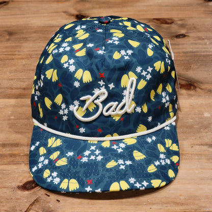 Bad Birdie Hat Cap Snapback AOP Allover Rope Spell Out Golf One Size