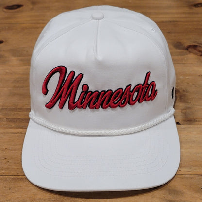 Minnesota Twins Hat Snapback White Rope 47 Brand Hitch MLB Script TC Logo
