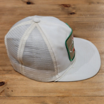 Vintage Waimea Falls Park Hawaii Trucker Hat Snapback White Patch 80s