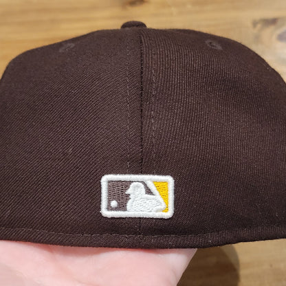 San Diego Padres Hat New era Size 7 1/4 Fitted 59Fifty Brown MLB On Field