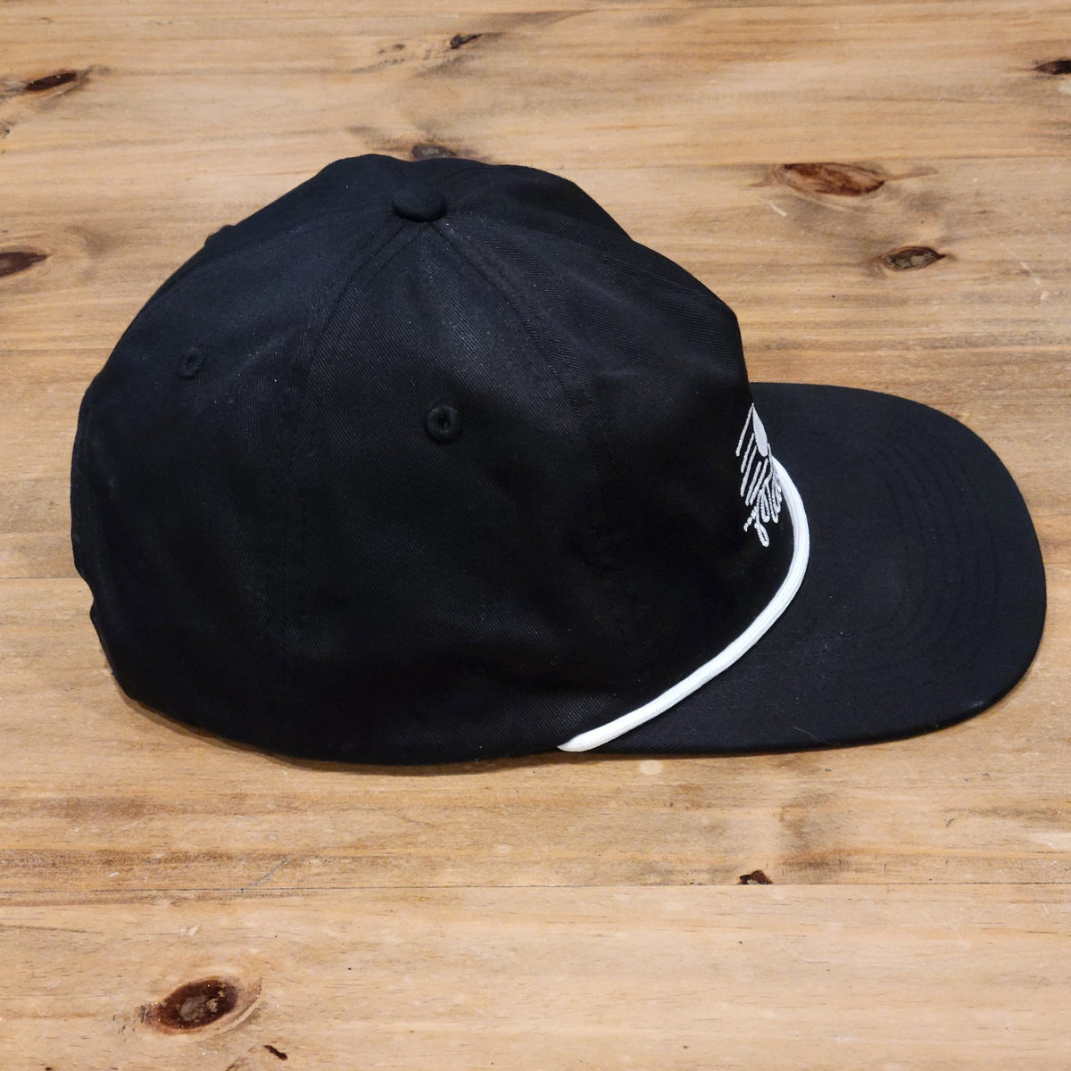 Malbon Golf Hat Cap Snapback Black White Rope Driver Ball One Size Adjustable