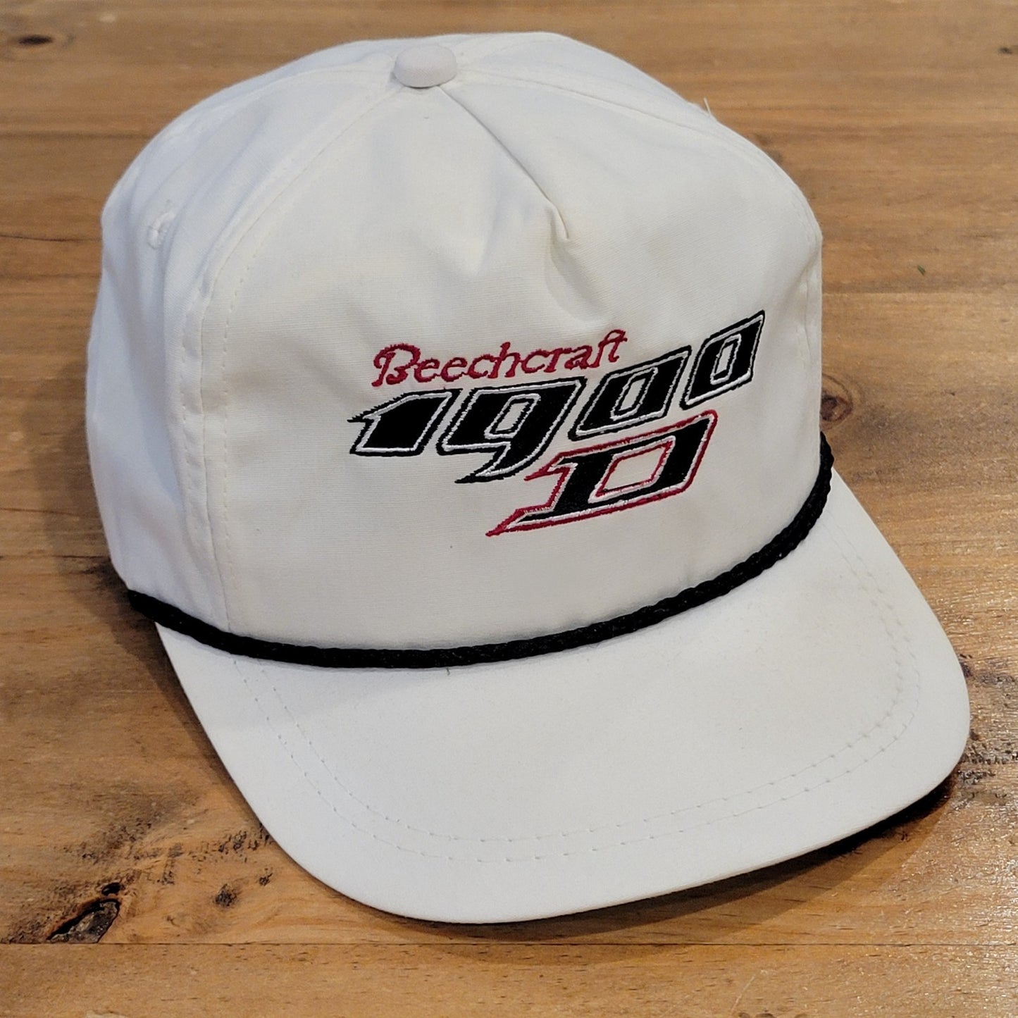 Vintage Beechcraft 1900 D Hat Rope Strap Back 90s K-Products Air Plane Fly