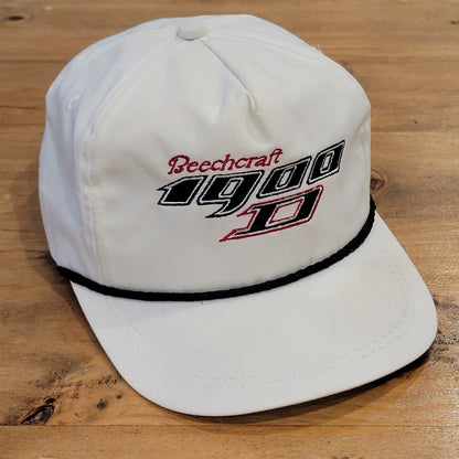 Vintage Beechcraft 1900 D Hat Rope Strap Back 90s K-Products Air Plane Fly
