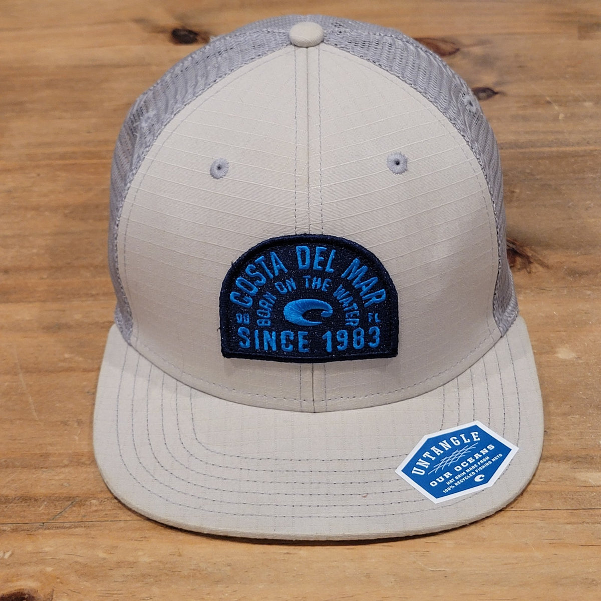 Costa Del Mar Hat Snapback Gray Patch Rip Stop Fishing Beach Water One Size