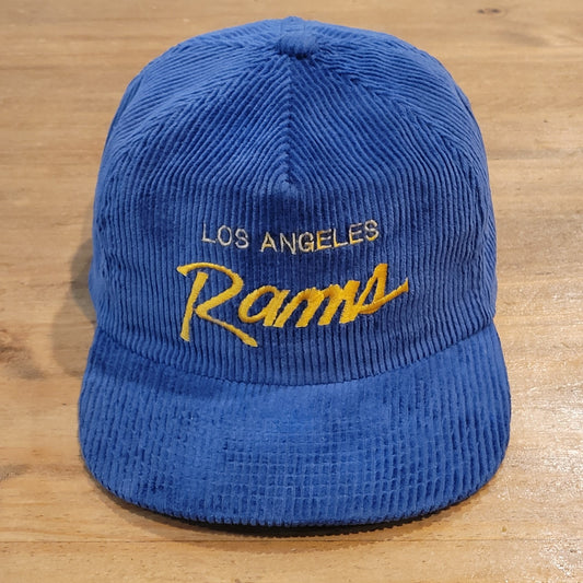 Vintage Los Angeles Rams Sports Specialties Script Corduroy NFL Blue Korea