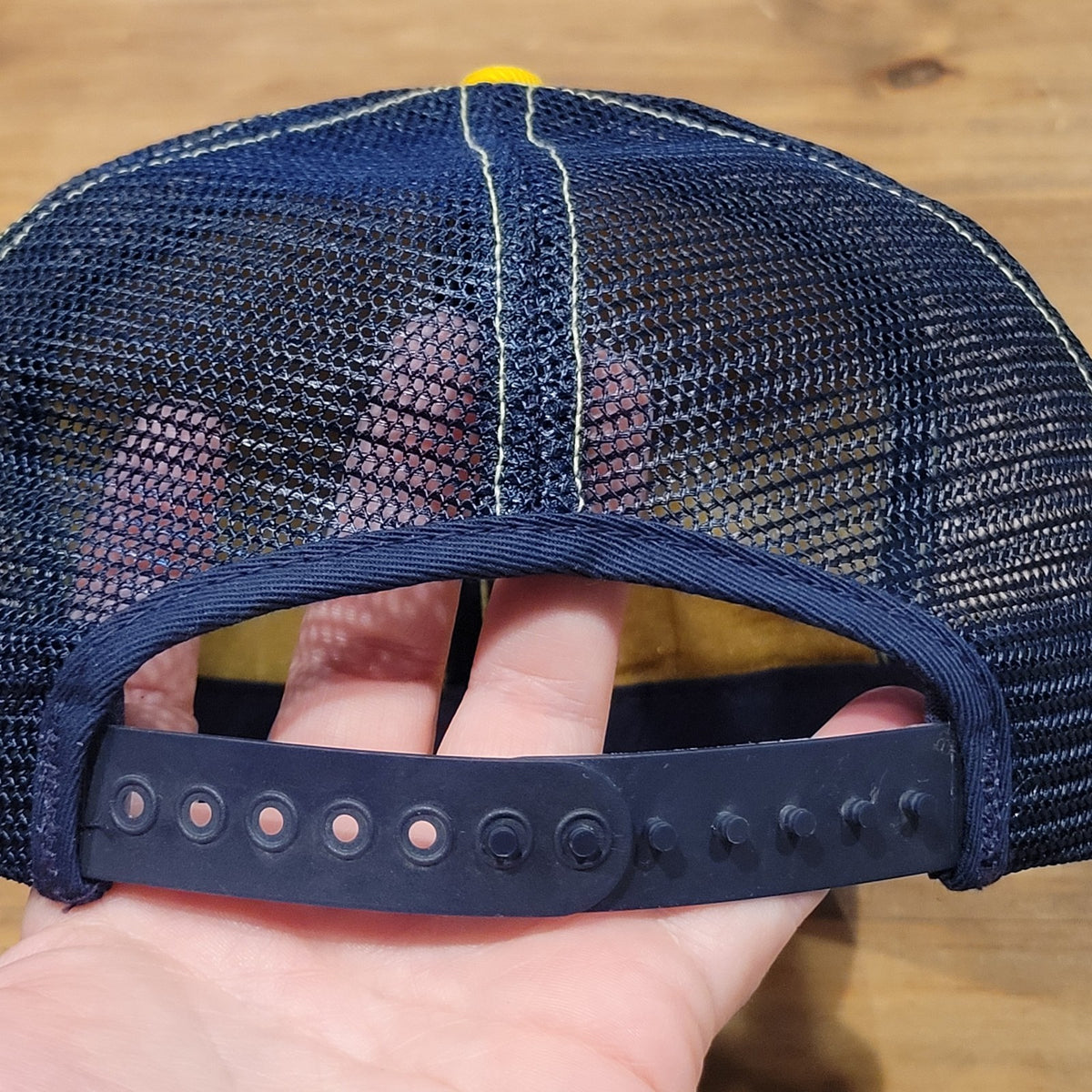 Vintage Bandag Tire Trucker Hat Snapback Blue Swingster Made USA Car Truck