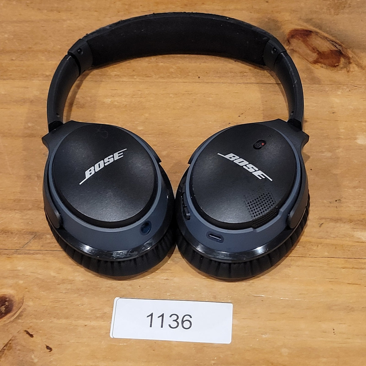 Bose SoundLink Around Ear Wireless Headphones AE2 Black Blue Tested Working 1136