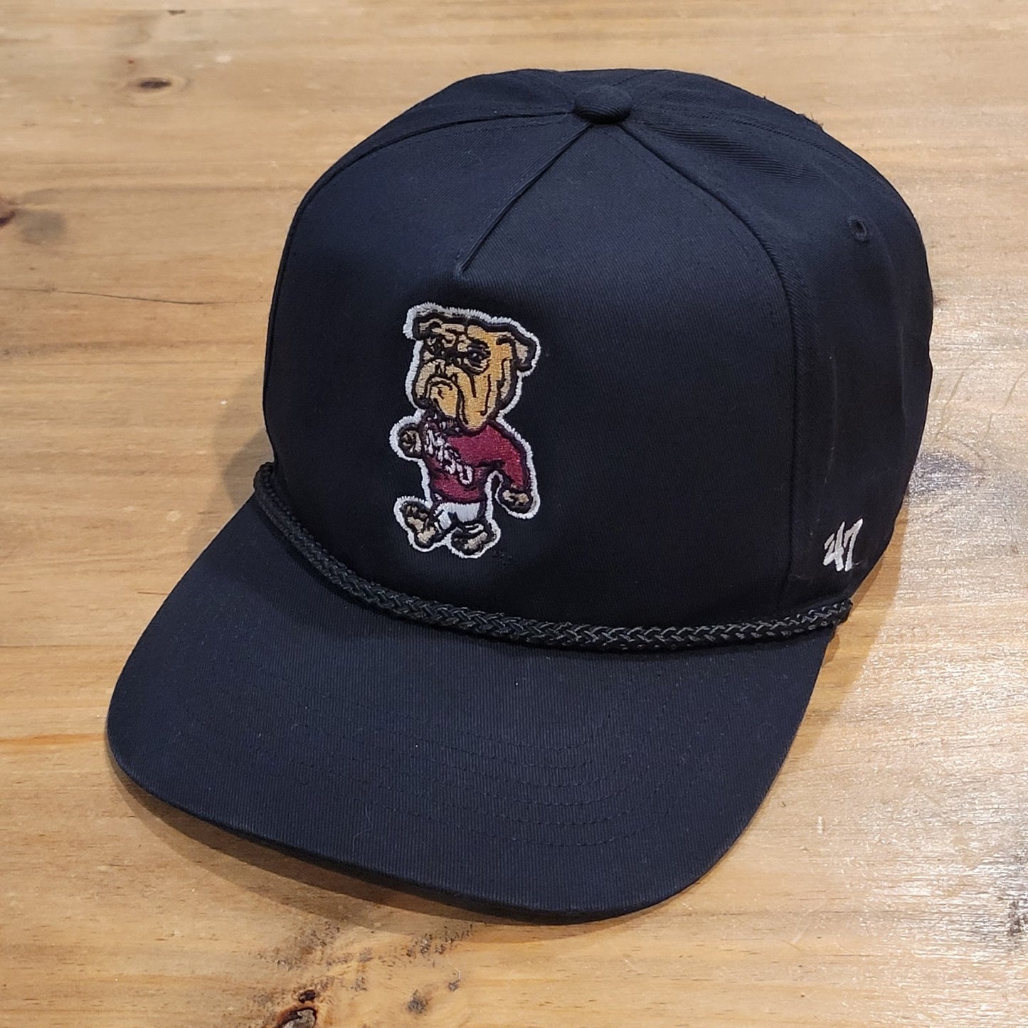 Mississippi State Bulldogs Hat Snapback 47 Brand Hitch Rope Black One Size