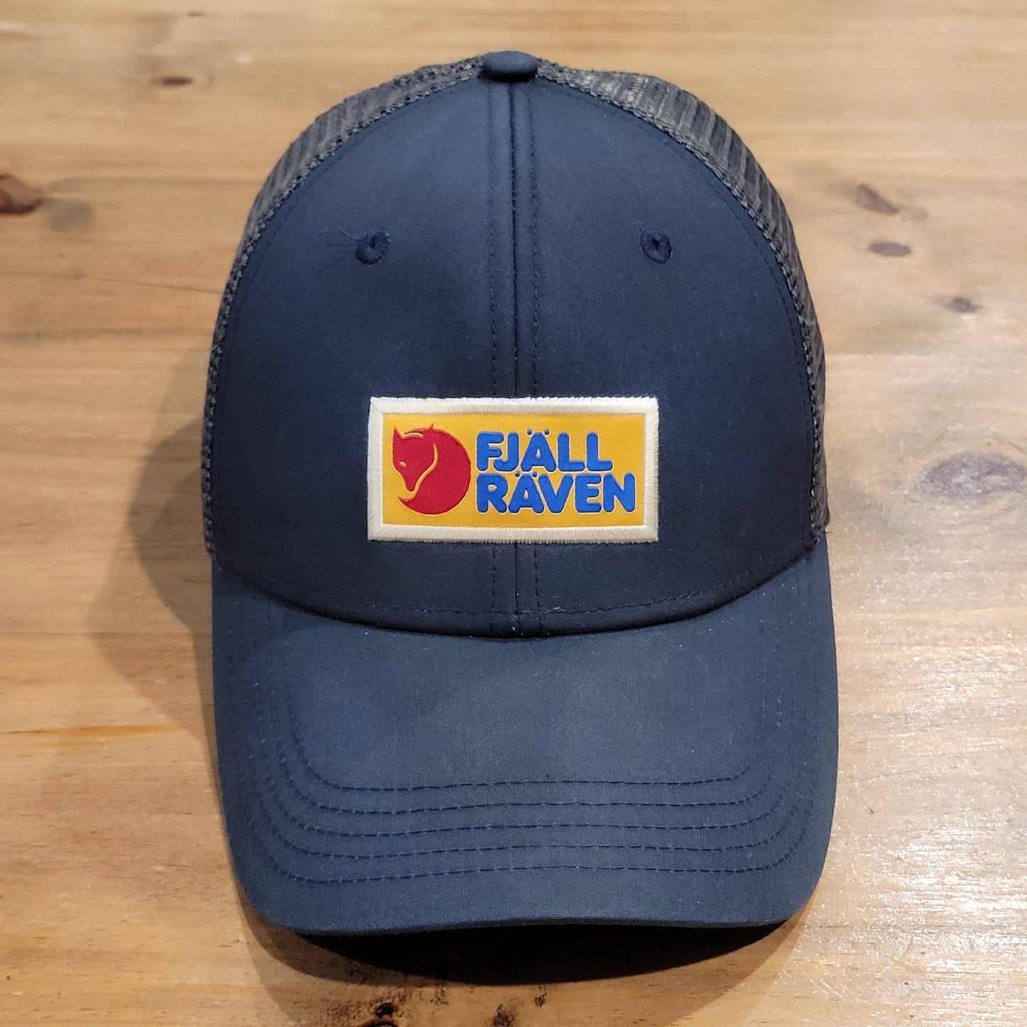 Fjall Raven Hat Cap snapback S/M Adjustable Blue Outdoor Trucker Embroidered