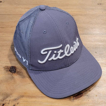 Titleist Hat Cap Snapback Gray Mesh Back Golf NW Flag Logo One Size Pro V1