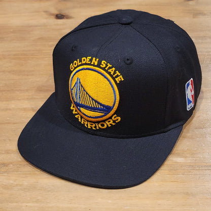Golden State Warriors Hat Snapback Mitchell & Ness Black Wool Blend NBA