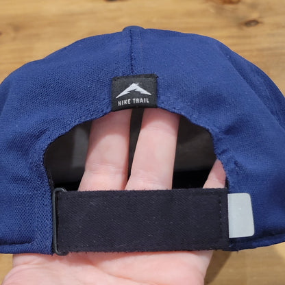 Nike Trail Hat Strap Back Blue Hiking Outdoor One Size Swoosh Adjustable