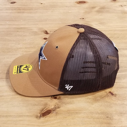 Dallas Cowboys Carhartt Hat Snapback 47 Brand Trucker Brown Canvas NFL One Size