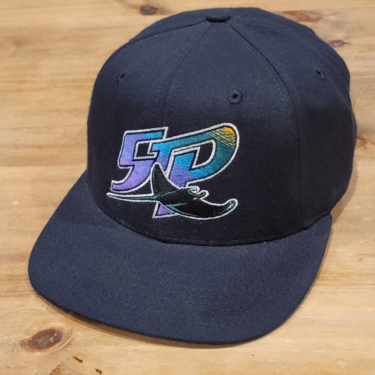 Vintage St. Petersburg Devil Rays Hat M/L Snapback MiLBNew Era Wool Blend USA