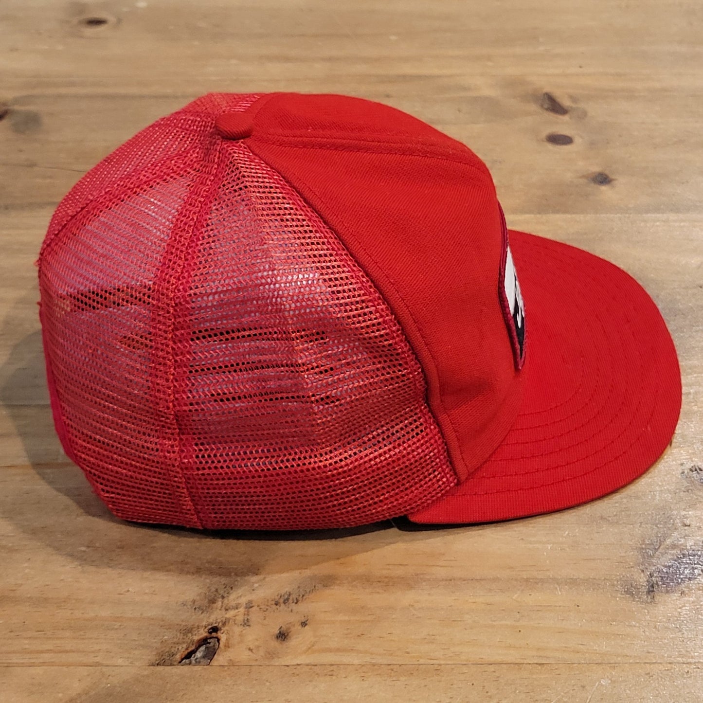 Vintage Johnson Outboards Motor Hat Snapback Red Fish Boating Patch Trucker