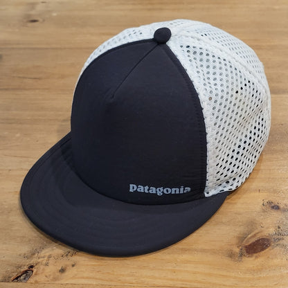 Patagonia Duck Bill Mesh Back Hat Strap Back Black Outdoor Water Fish Hiking